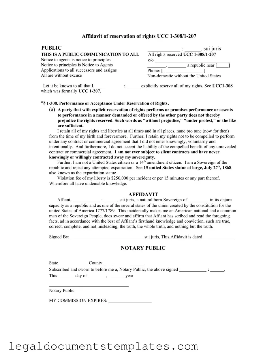 Free Ucc 1 308 PDF Form