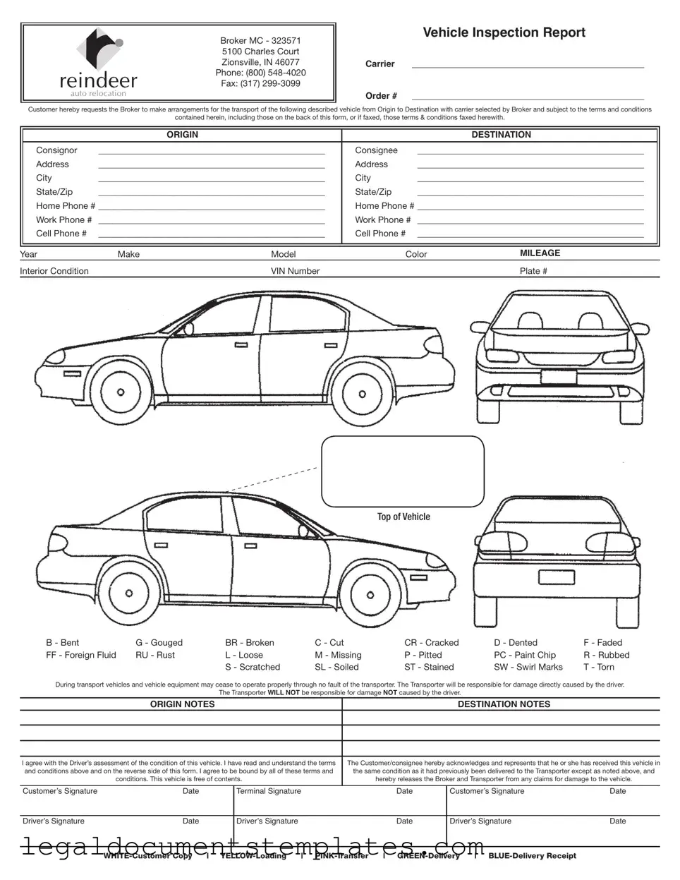 Free Vehicle Inspection Sheet PDF Form