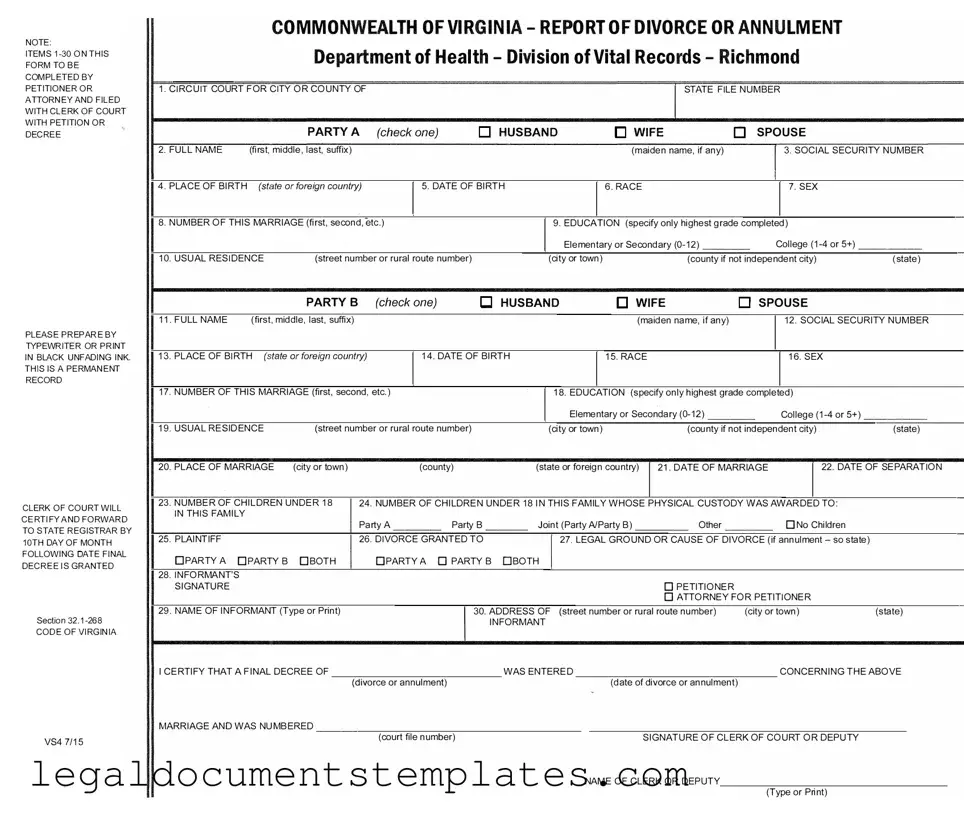 Free Vs 4 PDF Form